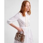 Prada Symbole embroidered fabric mini bag - Image 11