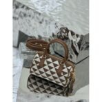 Prada Symbole embroidered fabric top-handle bag - Image 7