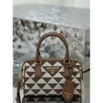 Prada Symbole embroidered fabric top-handle bag - Image 5