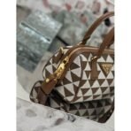 Prada Symbole embroidered fabric top-handle bag - Image 3