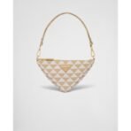 Embroidered jacquard fabric mini-bag