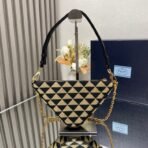 Embroidered jacquard fabric mini-bag - Image 8
