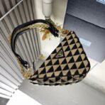 Embroidered jacquard fabric mini-bag - Image 3