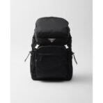 Re-Nylon and Saffiano leather backpack
