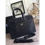 Re-Nylon and Saffiano leather briefcase - Image 6