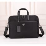 Re-Nylon and Saffiano leather briefcase - Image 9