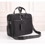 Re-Nylon and Saffiano leather briefcase - Image 8