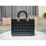 Large Lady Dior bag Lacquer leather - Image 7