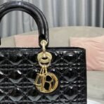 Large Lady Dior bag Lacquer leather - Image 6