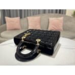 Large Lady Dior bag Lacquer leather - Image 4