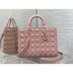 Large Lady Dior Lambskin Bag - Image 9