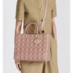 Large Lady Dior Lambskin Bag - Image 12