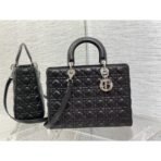 Large Lady Dior Lambskin Bag - Image 7