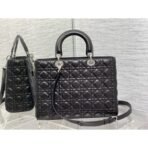 Large Lady Dior Lambskin Bag - Image 4