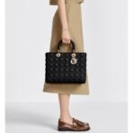 Large Lady Dior Lambskin Bag - Image 9