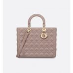 Large Lady Dior Lambskin Bag