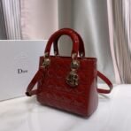 Medium Lady Dior Lacquer leather  Bag - Image 8