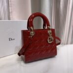 Medium Lady Dior Lacquer leather  Bag - Image 9