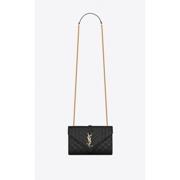 ENVELOPE SMALL IN QUILTED GRAIN DE POUDRE EMBOSSED LEATHER