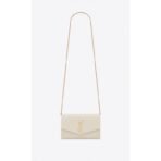 UPTOWN CHAIN WALLET IN GRAIN DE POUDRE EMBOSSED LEATHER