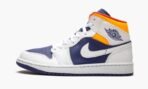 Air Jordan 1 Mid Royal Blue / Laser Orange - Image 2
