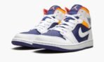 Air Jordan 1 Mid Royal Blue / Laser Orange - Image 3